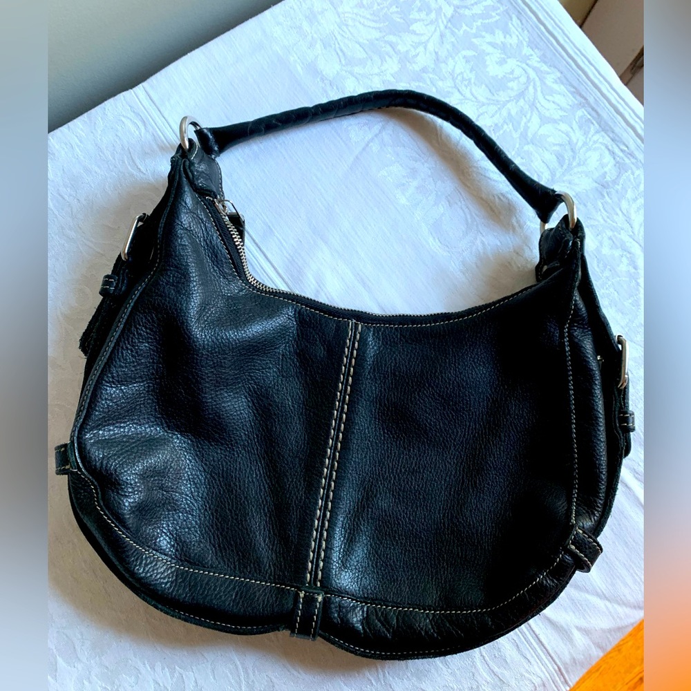 ROOTS Pebble Leather Satchel Bag